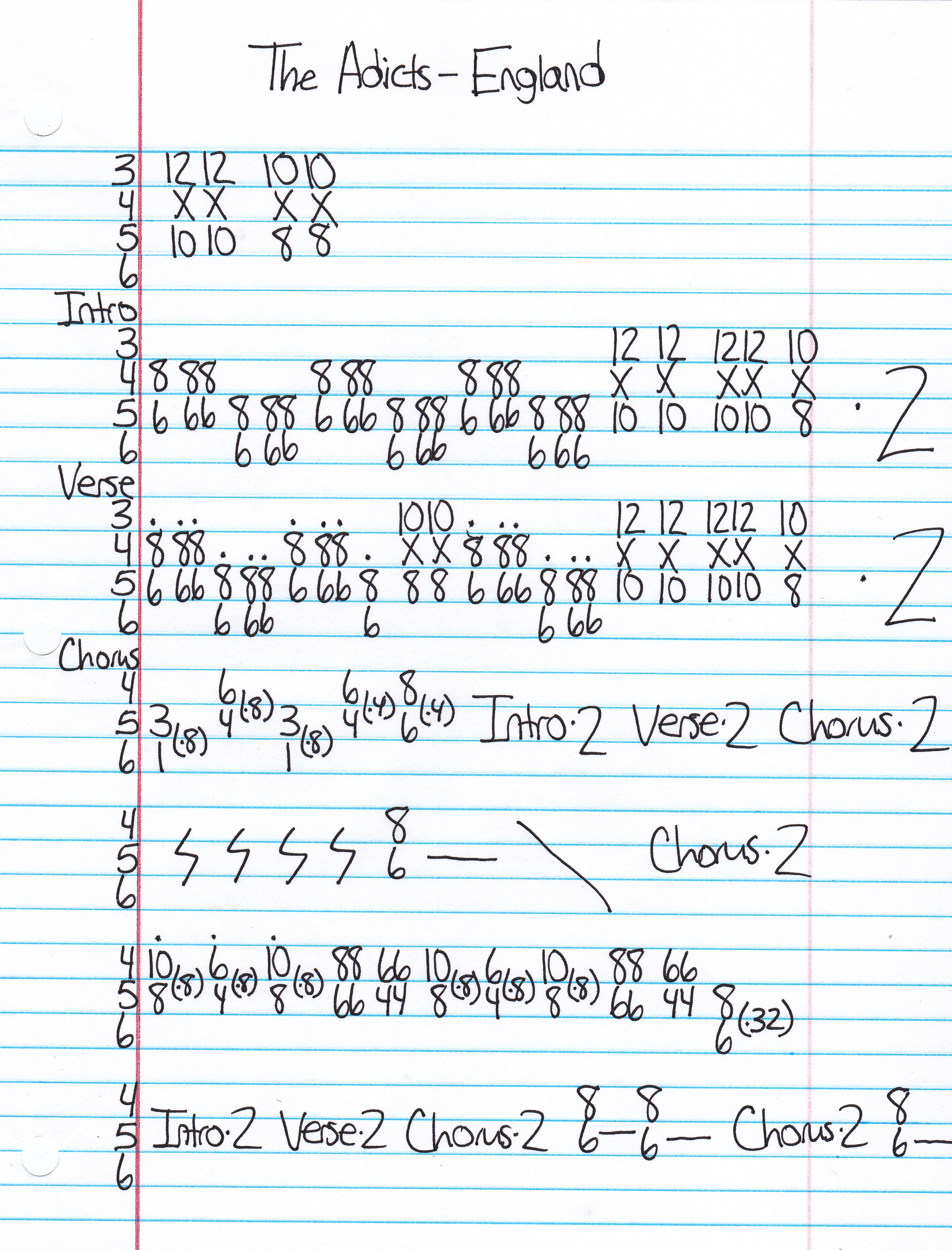 High quality guitar tab for England by The Adicts off of the album Songs Of Praise. ***Complete and accurate guitar tab!***